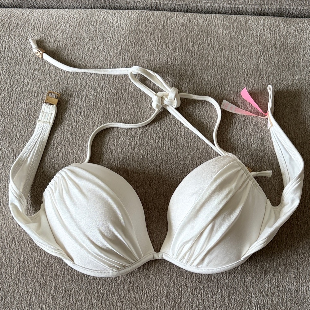 White Halter Push-Up Bikini Top - Brand: Victoria’s Secret